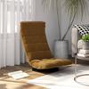 Floor Chair Swivel Brown Velvet