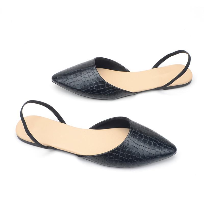 Spring and Summer Footwear Plus Size Casual Pointed Sandals Soft Bottom Flat Shoes Women's Shoes