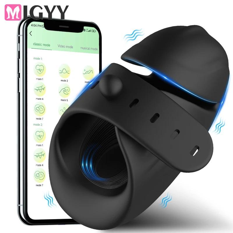 APP-Controlled Adjustable Penis Vibrator – Smart Cock Ring for Ejaculation Delay & Glans Training (Men's Masturbator)