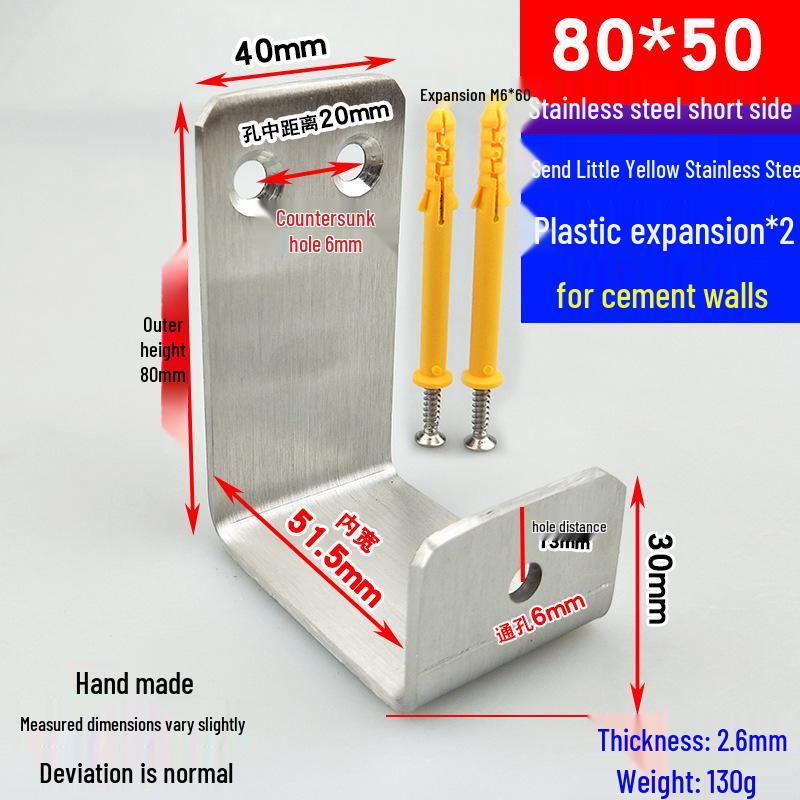 Square Tube Clamp U-Angle Clip with Hole Connector for Mounting