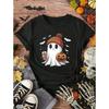 Fashion Women Halloween Pattern Print T Shirt Funny Casual O-neck Short Sleeves T-shirt Summer Female Tee Shirt