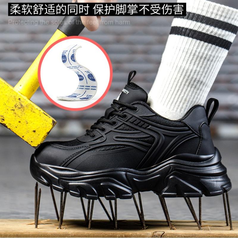 Women Safety Shoes for Work Safety Boots Breathable Steel Toe Puncture Proof Sport Work Sneakers Construction Tactical Shoes