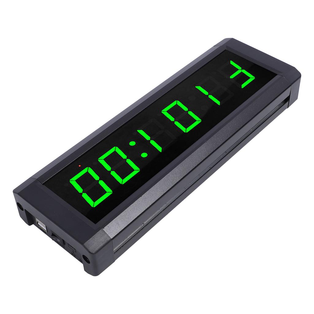 Digital Wall Clock 7 Color Timer Function 6 Digits Electric Wall Clock with Remote Control for Living Room Bedroom Kitchen