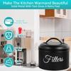 Coffee Filter Holder Round Basket Coffee Filter Container for Counter Organizer Metal Coffee Filter Storage Basket for Counter