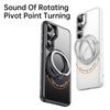 For Samsung Galaxy S25 Magnetic Case Rotating Gear Pivot Kickstand PC+TPU Phone Back Cover