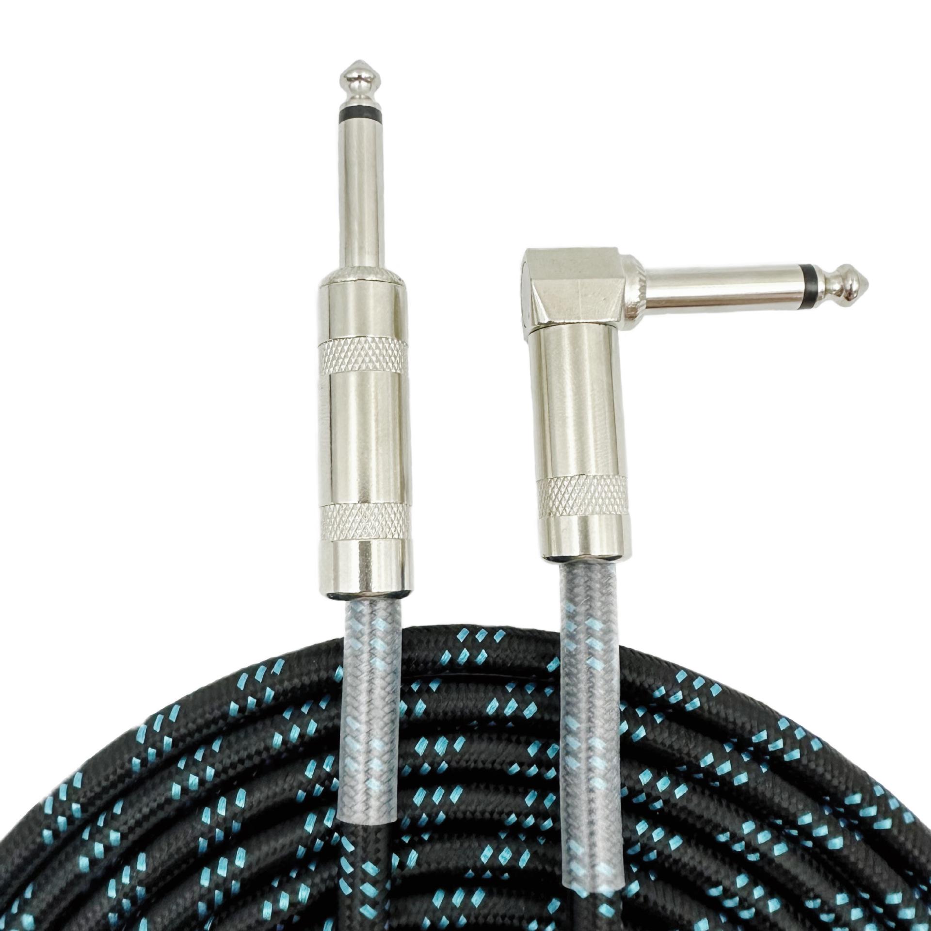 

Экранированный кабель для гитары и баса 3 м с шумоподавлением Blue-Black 3m One Bend One Straight