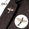 Women Collar Pin Men Suit Brooch, Airplane Design Lapel with Clip-on Pin, Minimalist Clip Smooth Polished Alloy Badge for Formal Casual Wear Accessory