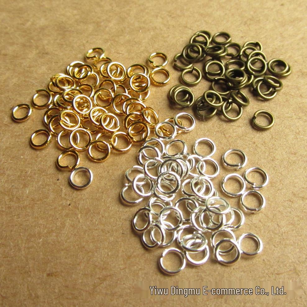 Antiker Bronze Doppel-Ösen Biegering für DIY Schmuckzubehör