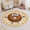 Children's Room Cartoon Carpet Round Imitation Cashmere Living Room Floor Mat Thickened Cloakroom Bedroom Bed Reading Mat