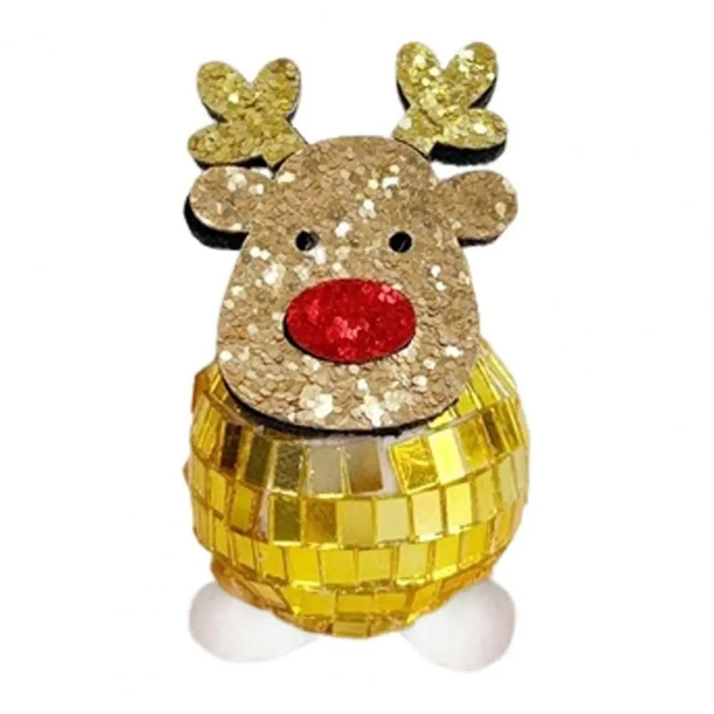Nerozbitné vánoční zrcadlo přívěsek jelen roztomilá závěsná dekorace na vánoční stromek sváteční dekorace