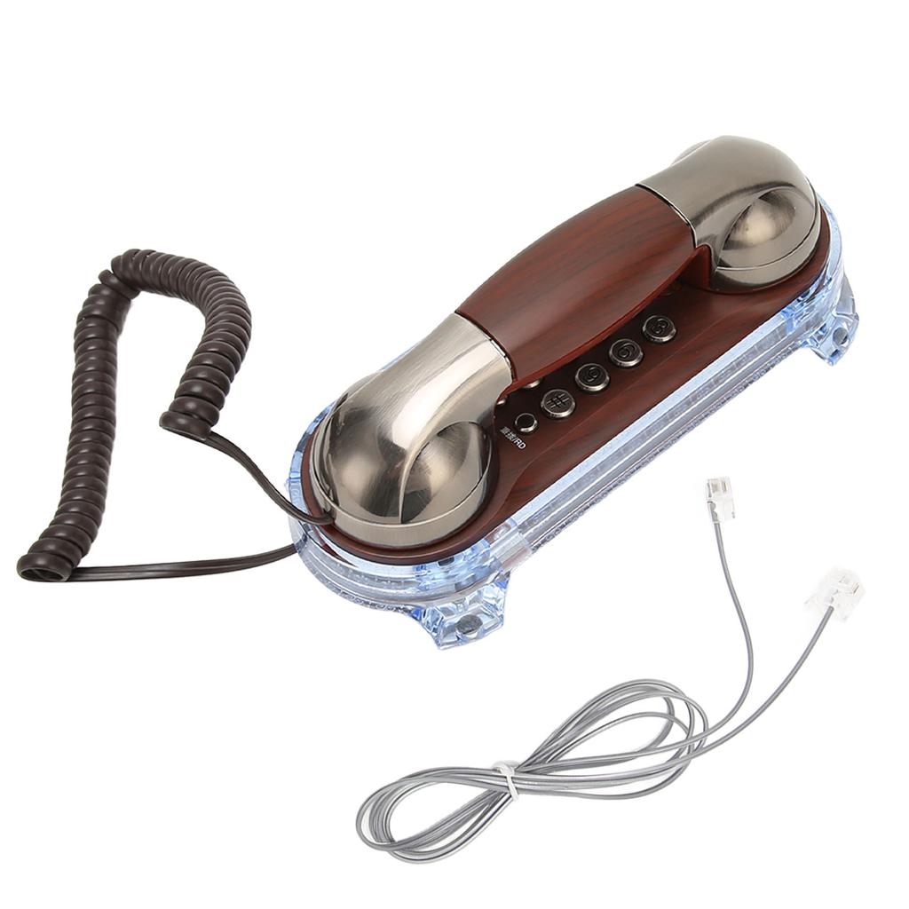 Retro Landline Phone Corded Home Phone Wall Mount Flash Phone for Home School Office Factory Hotel Cobalt Nickel