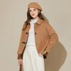 Fashionable Wool Double-Sided Lapel Jacket for Women