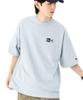 New Era Oversized Snow Gray Black Cotton Box Logo M T-shirt