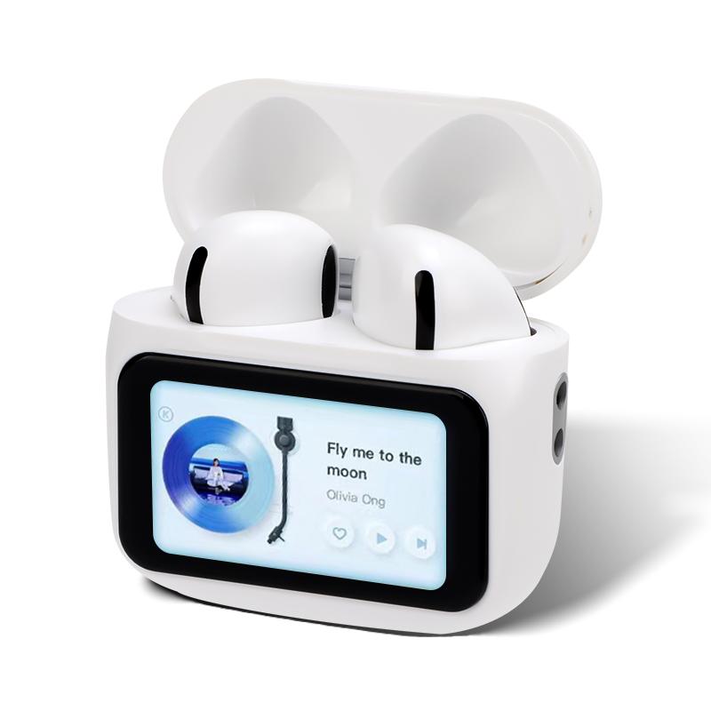 

1 пара беспроводных Bluetooth-наушников с сенсорным экраном, мини-наушники с шумоподавлением, белые белый