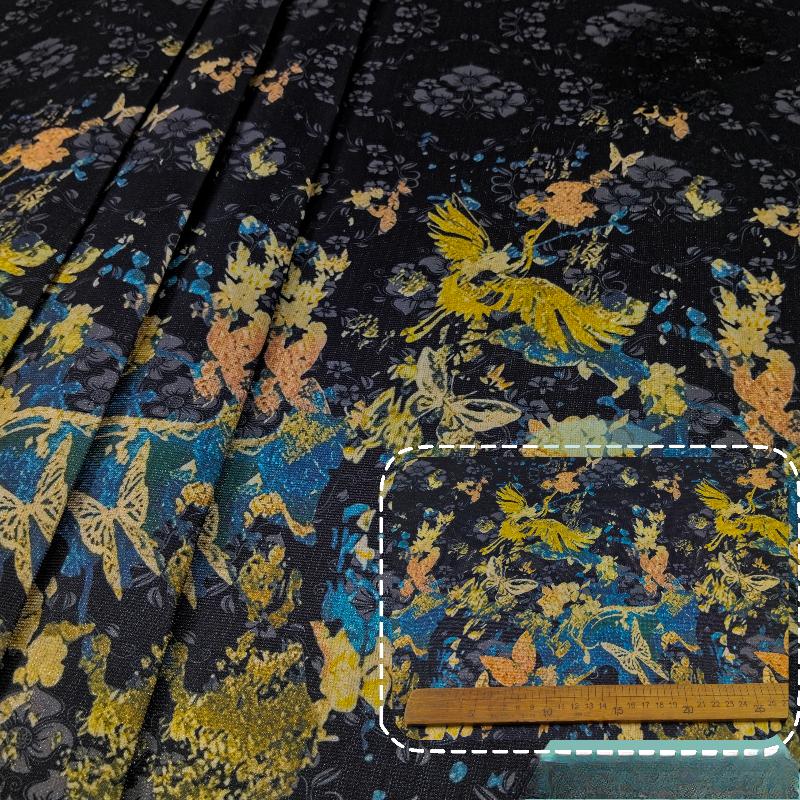 Chinesischer Brokat Jacquard Stoff Weich Knitterfest Pro Meter für Hanfu Hemd Kleid Cheongsam DIY Nähen Glatter Stoff