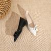Fashion Women's Flat Shoes Fashionable Pointed Single Shoe New Belt Buckle Flat Single Shoes for Women Black Wide Heels Women