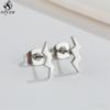 Punk Stainless Steel Lightning Earring for Women Sun Piercing Jewelry Cool Girls Personality Earrings Gifts Accessories