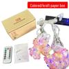 3x3m LED Copper Wire Curtain Lights with Hook & Remote Control for Bedroom