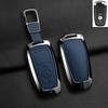 Zinc Alloy Leather For Lincoln Corsair Nautilus Aviator Navigator Continental Car Key Case Shell Keychain Keyring Car Key Cover