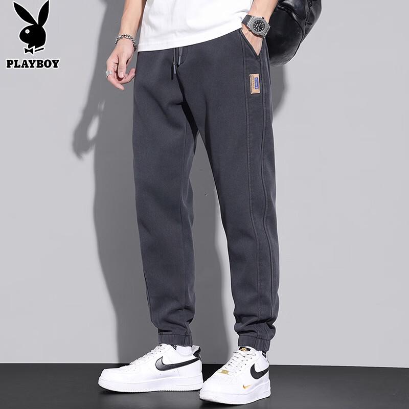 PLAYBOY Men's Loose Fit Jogger Casual Pants