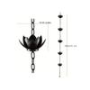 Lotus Flower Cup Rain Chain Outdoor Modern for Porch