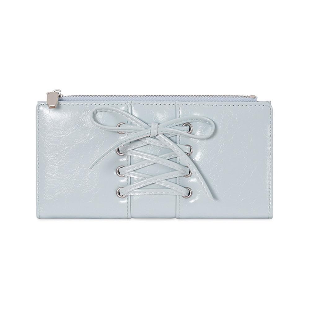 

INS Multi Slot Long Wallet Zipper Bow Strap Design Card Holder Coin Purse Women