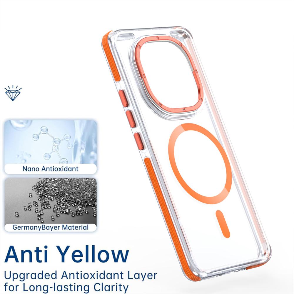 KEYSION Transparent Magnetic Case for MagSafe for Redmi Note 14 Pro+ 5G Clear Shockproof Phone Cover for Redmi Note 14 Pro 4G
