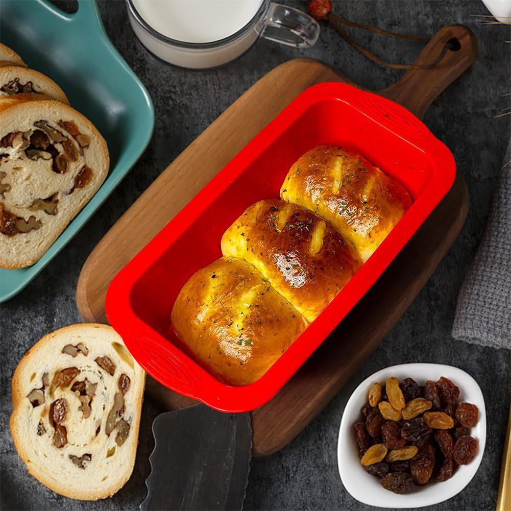 

Nonstick Cake Tray Silicone Bread Pan For Home Baking Red Food-grade Silicone Easy Release Temp -40 C To 230 C China Mainland