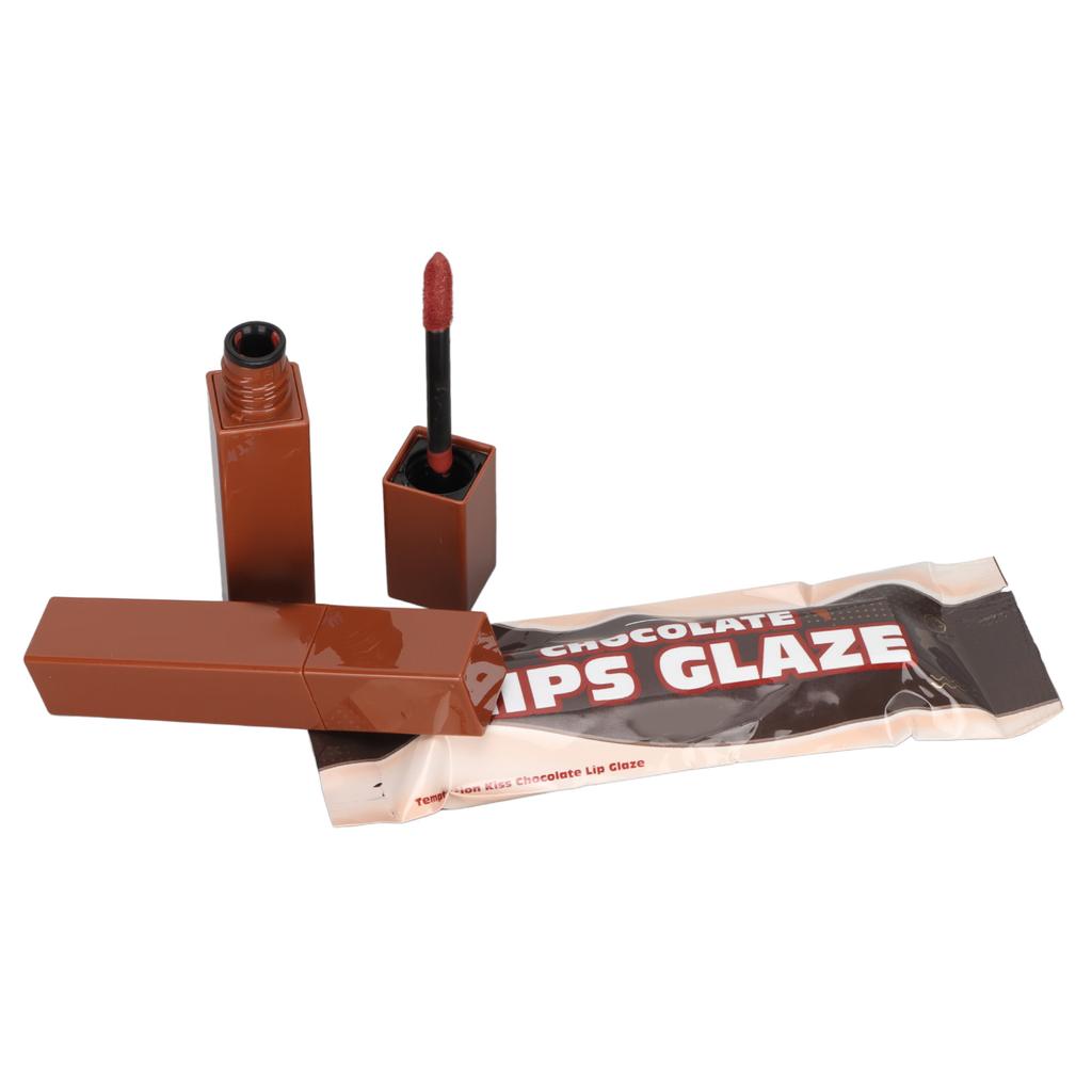 3pcs Liquid Lipstick Mousse Texture Chocolate Shaped Matte Lip Gloss for Lips Makeup 5ml