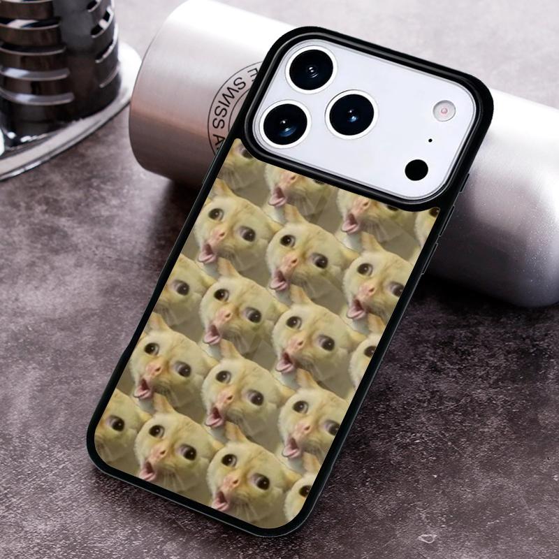 

Crying Cat Meme Phone Case For iPhone 17 16 15 14 13 12 11 Pro Max Plus 17Air Soft Silicone Cover iPhone 13 Pro