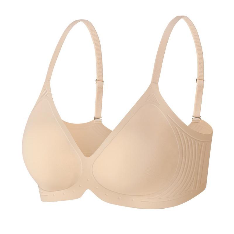 Plus Size Soft Support Wireless Push Up Bra For Women Big Cup