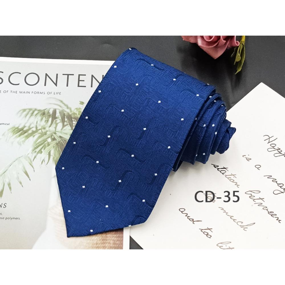Men's Business Tie 8cm Professional Dress Interview Striped Tie Stylish Business-style Ties Navy Black Multi-colorTraditional Hand-knotted Design