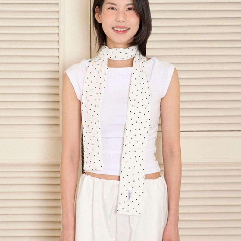 Geegee Mini Star Cotton Scarf - Ivory