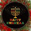 Classic Happy Kwanzaa Wooden Sign - African American Festivals Round Sign for Front Door, Wall Hanging Decor - Ideal Kwanzaa Decor