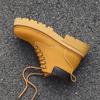 Martin Boots Men'S Autumn British Style Retro Rhubarb Boots Heightening Casual Thick-Soled High-Top Tooling Boots 66591-J