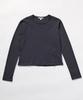 SHINE ON YOU Cotton Basic Long Sleeve T-Shirt_ Deep Charcoal