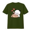 Panda Bear Hug Bubu Dudu Valentines Days T Shirt Classic  vintage Washed Casual homme designer clothes streetwear