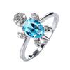 Hot Selling Fashionable White Diamond Turtle Ring Couples Simple Index Finger Ring Accessory