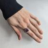 Серебряное кольцо с натуральным рубином 3.673ct, фианитами, вес изделия 4,82 гр (2205050)