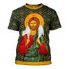 T-shirt Cristiana Gesù Uomo Donna Stampa 3D Grafica Ortodossa Manica Corta Nuova Retro Abbigliamento Unisex Dropshipping