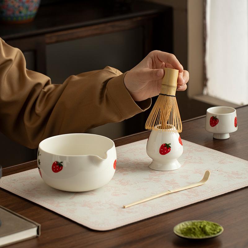 Japanese Style Matcha Blender Set Bamboo Tea Brush Teaspoon Tea Bowl Matcha Tool Whisk Tea Making Ceremony Accessory 2025 New
