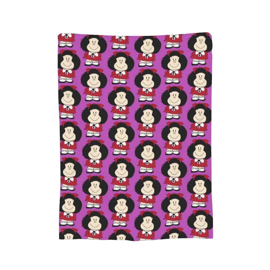 Mafaldas  Collage Flannel Blanket Cute Kawaii Fashion Throw Blanket for Bed Sofa Couch 150*125cm Bedspreads,
