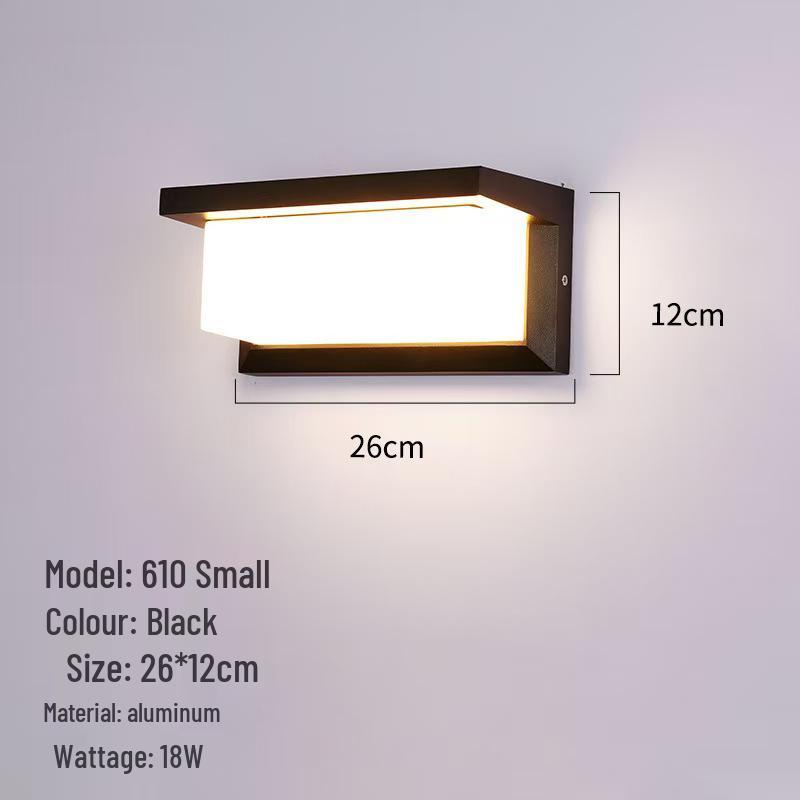 Waterproof LED Outdoor Wall Lamp for Garden, Courtyard, Villa, and Balcony