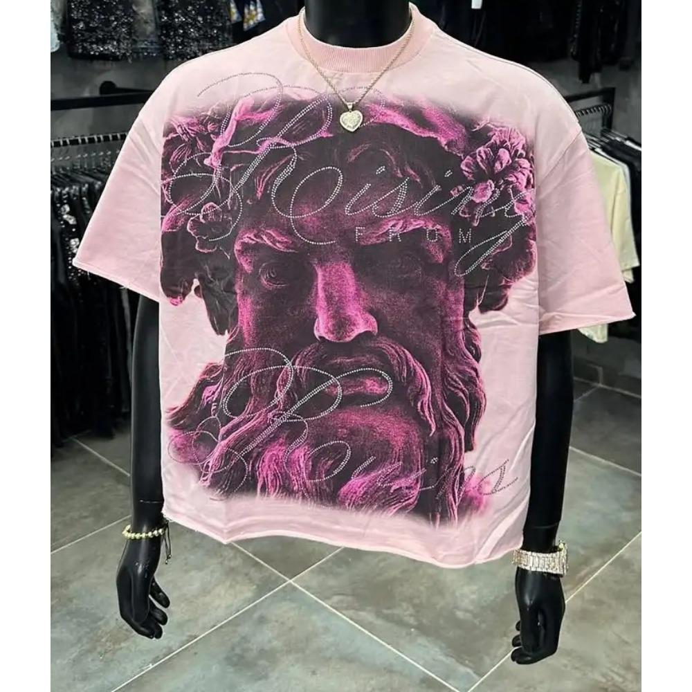 Daily Comfortable Cartoon Pattern Round Neck T-shirts Harajuku White Casual Korean Fresh 2026 Popular New Short-Sleeves