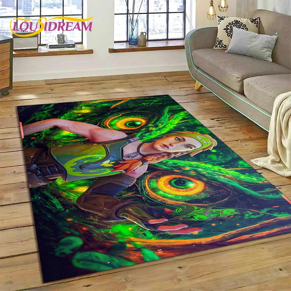 3D Newest VALORANT Cartoon Game Rug Carpet for Living Room Bedroom Decor,Floor Mat Non-slip Decoration for Sofa Doormat Gift Kid
