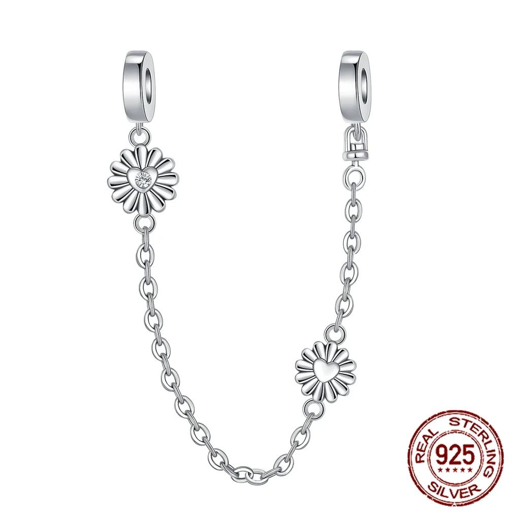 S925 Silver Butterfly Sparkling Flower Iris Tulip Lavender Sunflower Beads Fit Original  Bracelet DIY Bead Women Jewelry