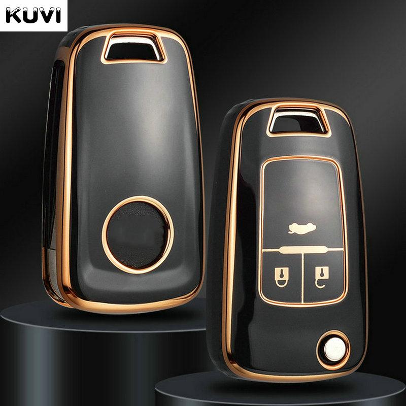 Plating Tpu Auto Key Fob Cover Housing Case Remote Fit For Chevrolet Cruze Aveo Trax Sail Malibu Captiva Opel Vauxhall Astra J Corsa Insignia