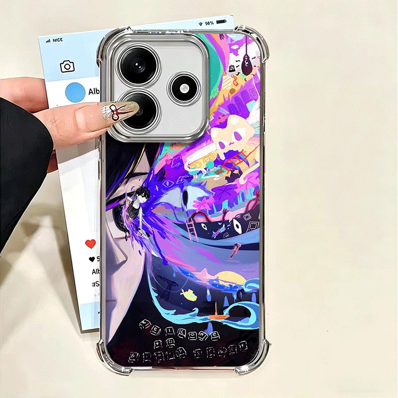 O-Omori Cartoon Game Soft Phone Case For Xiaomi Poco X7 X8 Pro Max X6 X5 X3 F8 Ultra F7 M8 M7 M5S Redmi 15C 15A 15 14C 13C 12C 1