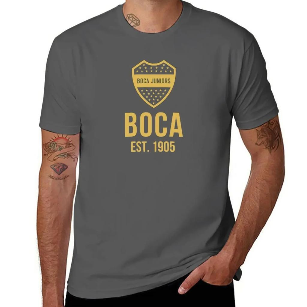 Boca Juniors Gold T-Shirt aesthetic clothes summer clothes plain black t shirts