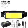 Strong Light Headlamp Portable Mini COB LED Headlight Built-in Battery Flashlight USB Rechargeable Head Lamp Hiking Torch